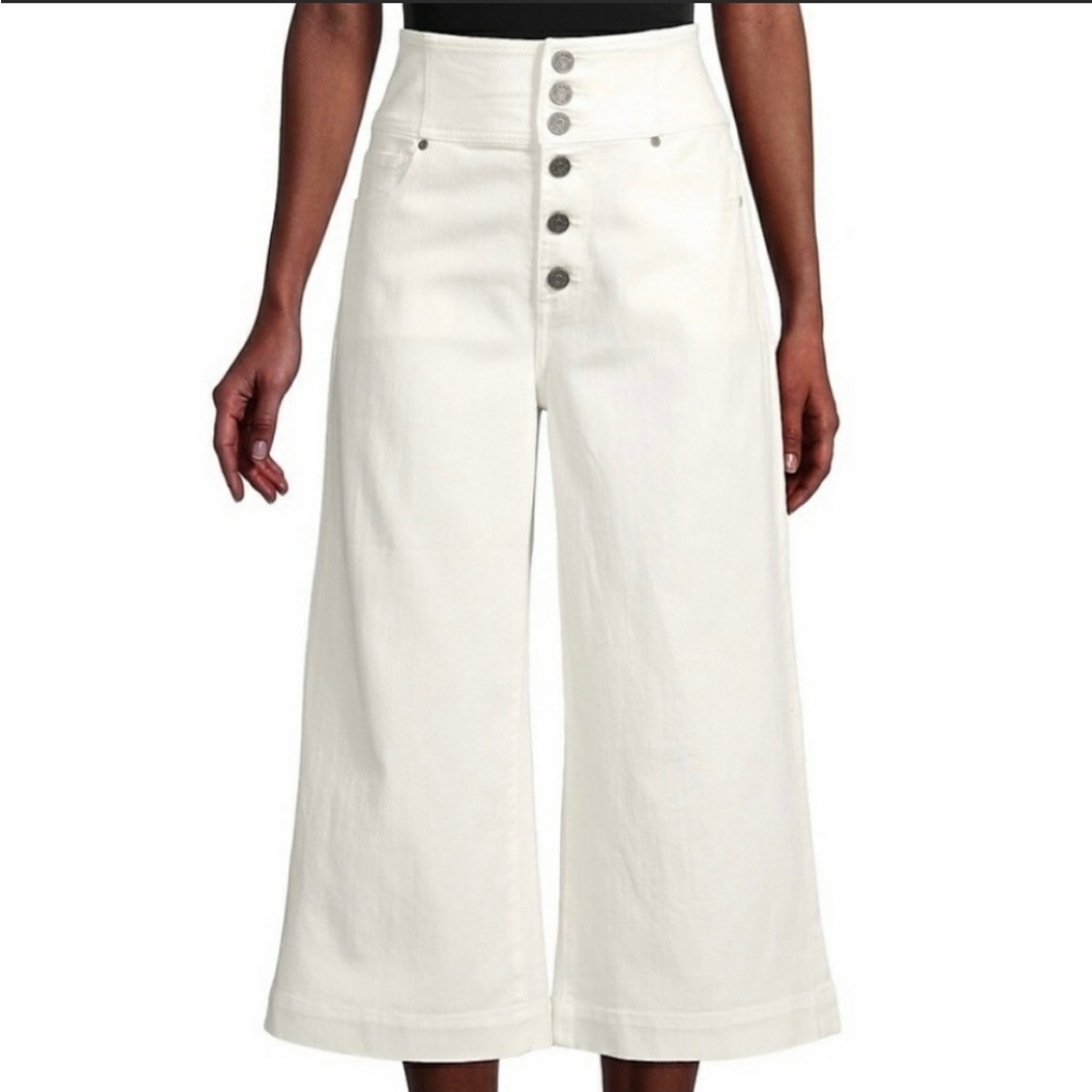 nwt joie desoray cropped wide leg jeans